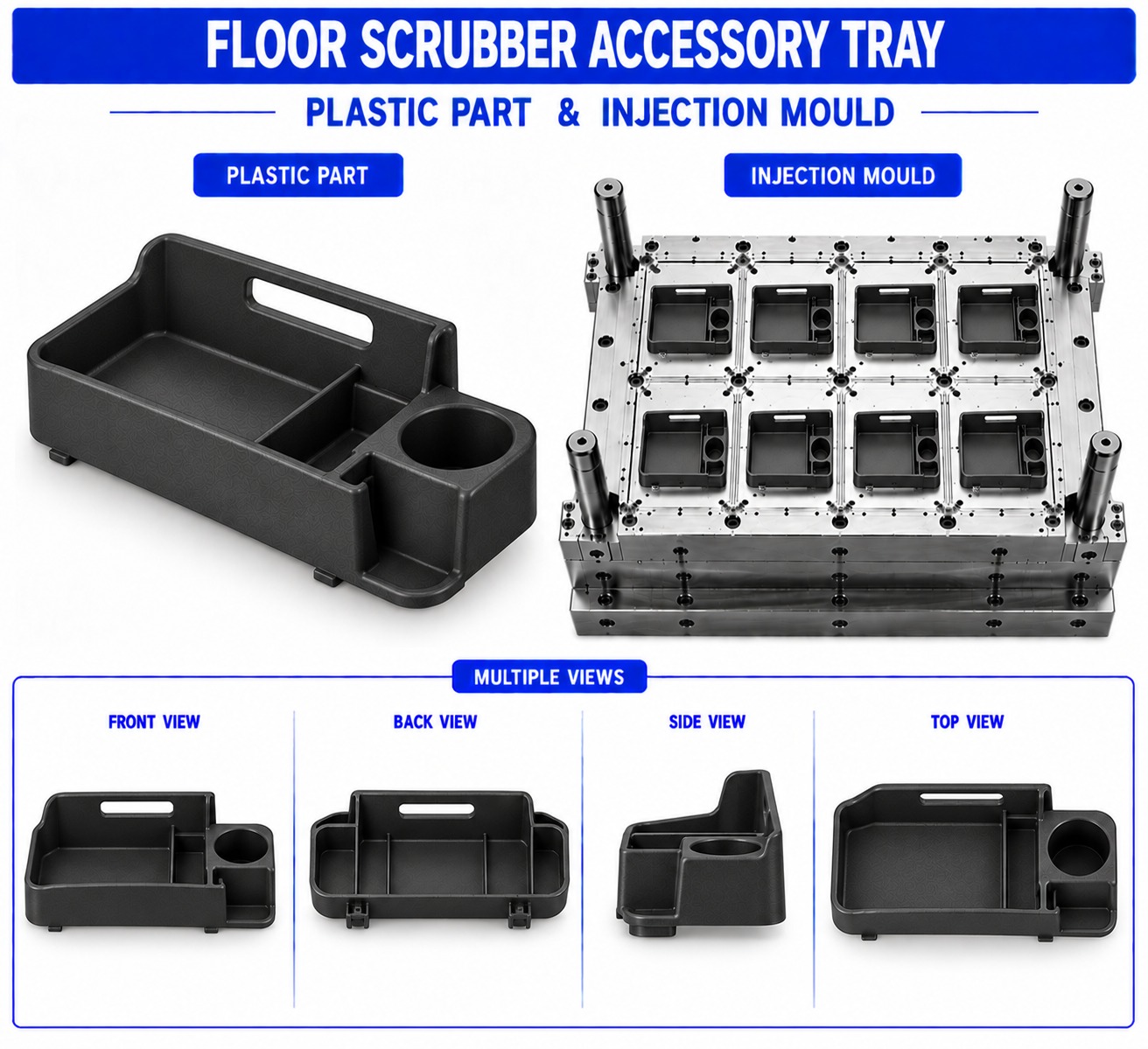 Floor Scrubber Plastic Accessory Tray Mould and Moulding Service